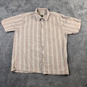 Horny Toad & Co Mens Large Plaid Organic Cotton Outdoor Lightweight Short Sleeve
